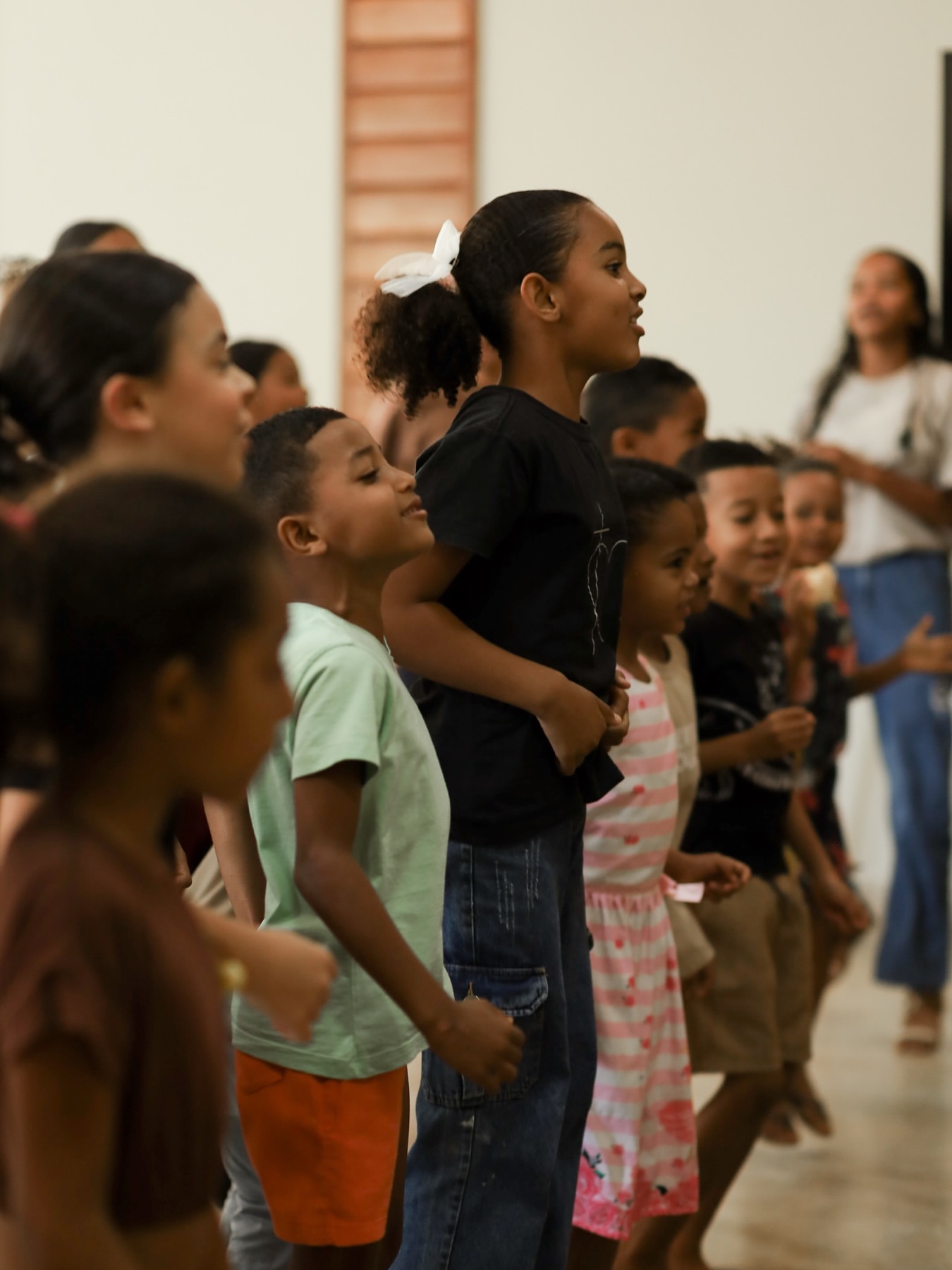 Crianças participando de uma atividade do Sertão Educativo